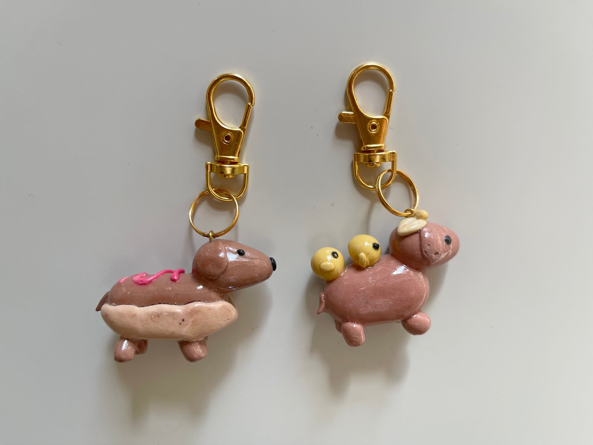 The Doxies on a Walk - Keychain Set