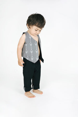 Grey Arrows Vest - 3T ready to ship