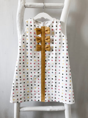 Polka Dot Party Dress - 3T - ready to ship