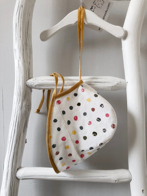 Polka Dot Sun Bonnet - 3-6 months - ready to ship