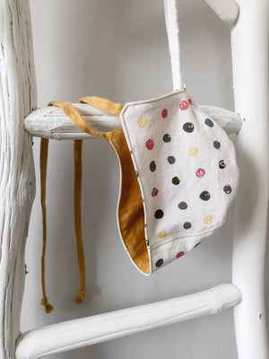 Reversible Baby Bonnet - 3-6 months - ready to ship