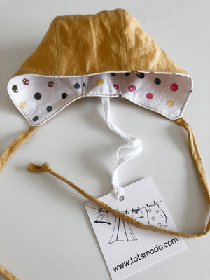 Reversible Baby Bonnet - 3-6 months - ready to ship