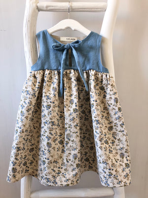 Blue Floral Sundress - sizes 3T and 5T - ready to ship