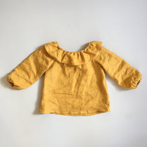 Long Sleeve Ruffle Neck Top