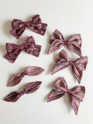 Burgundy Hair Bows