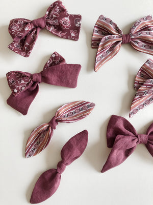 Burgundy Hair Bows