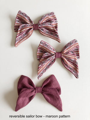 Burgundy Hair Bows