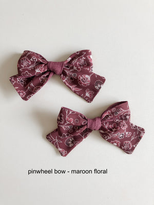 Burgundy Hair Bows