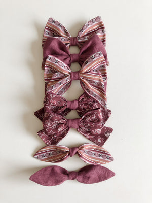 Burgundy Hair Bows