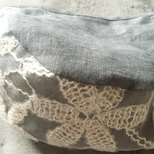 Grey Linen Bonnet