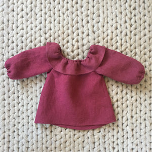 Long Sleeve Ruffle Neck Top