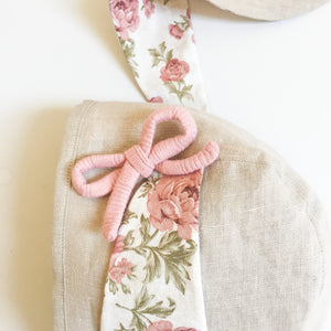 Bunny Ears Bonnet - Dusty Rose Floral
