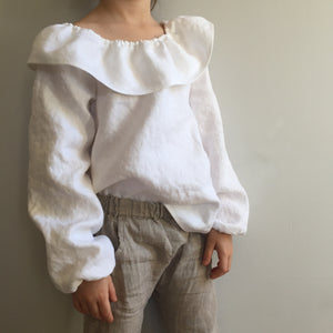 Long Sleeve Ruffle Neck Top
