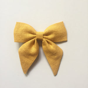 Linen Hair Bow