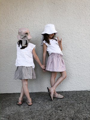 Girls Linen Paper Bag Skirt