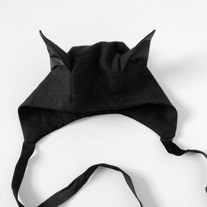 Black Cat Ears Bonnet