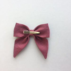 Linen Hair Bow