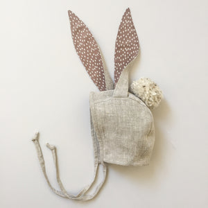 Bunny Ears Bonnet - Natural/Sand Color