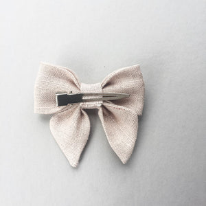 Linen Hair Bow