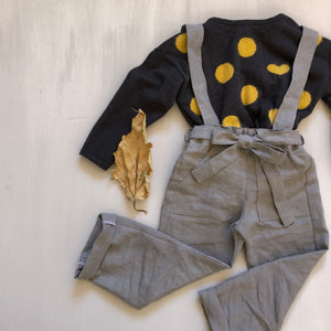 Kids Linen Suspender Pants