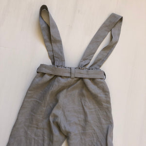 Kids Linen Suspender Pants