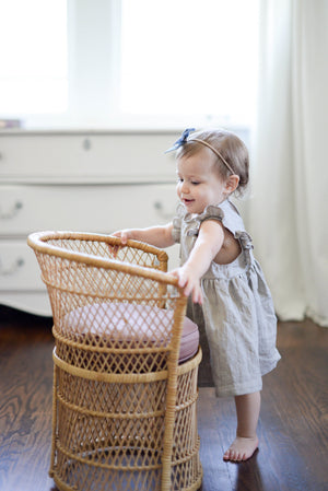 Natural Linen Ruffle Dress