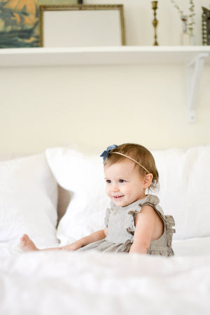 Natural Linen Ruffle Dress