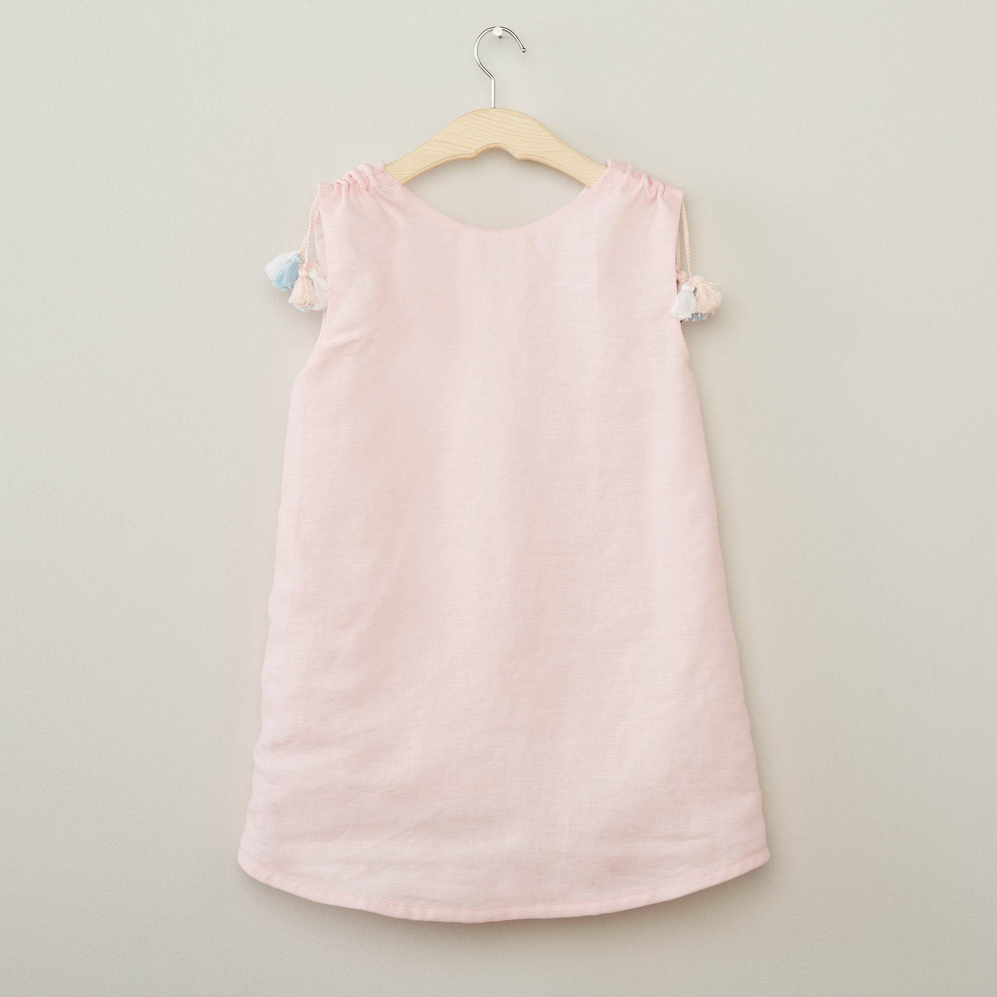 High Low Pale Pink Linen Dress - TOTS MODA High Low Pale Pink Linen Dress - TOTS MODA